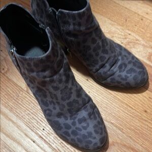 Leopard Print Ankle Boots
